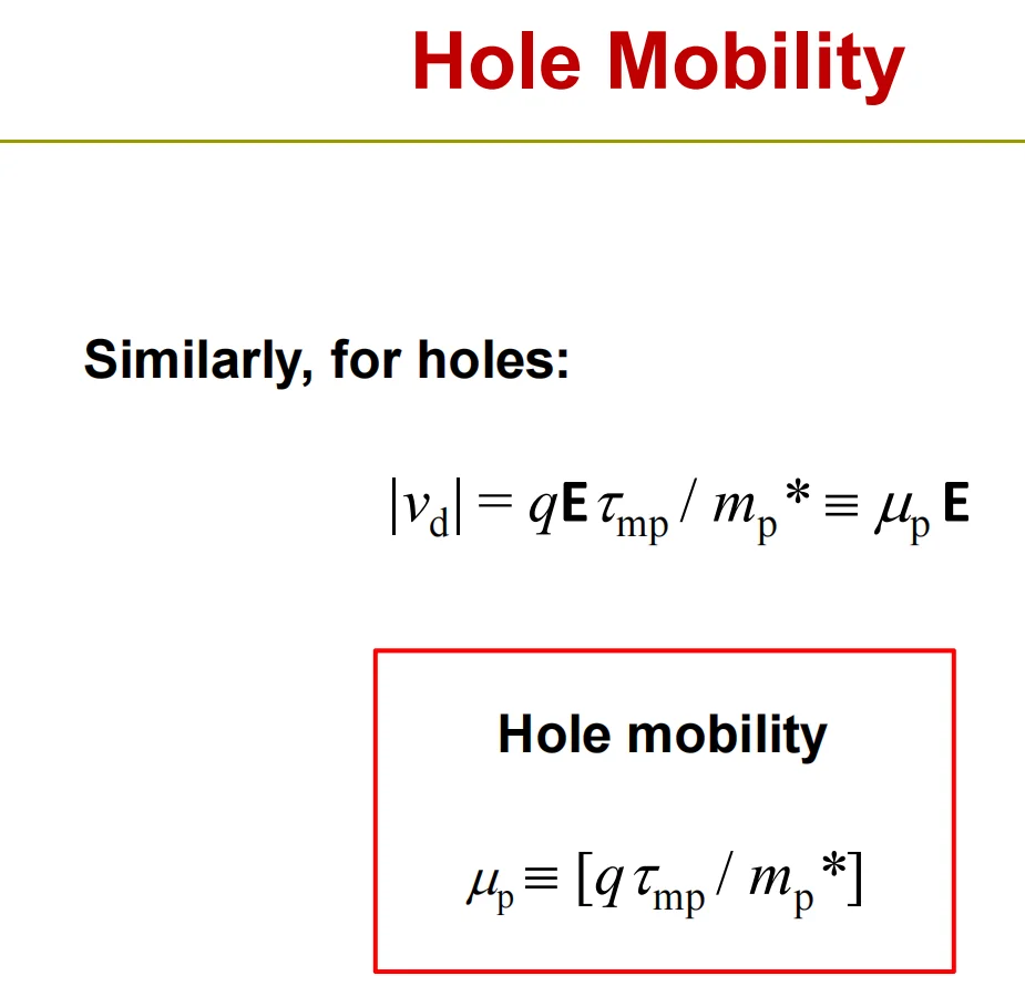 Hole mobility